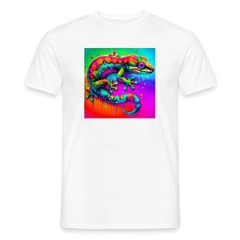 Gecko - Men's T-Shirt - white - Front - AI Model Male 178 dark (178cm)