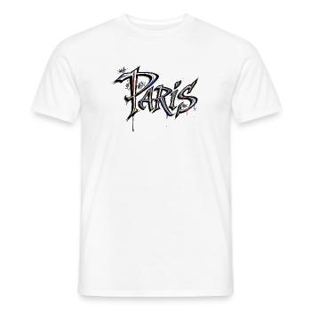 Paris - Men's T-Shirt - white - Front - AI Model Male 178 dark (178cm)