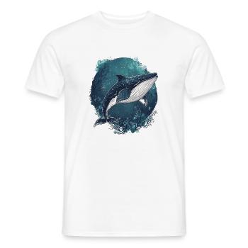 Wal - Männer T-Shirt - Weiß - Vorne - AI Model Male 178 dark (178cm)