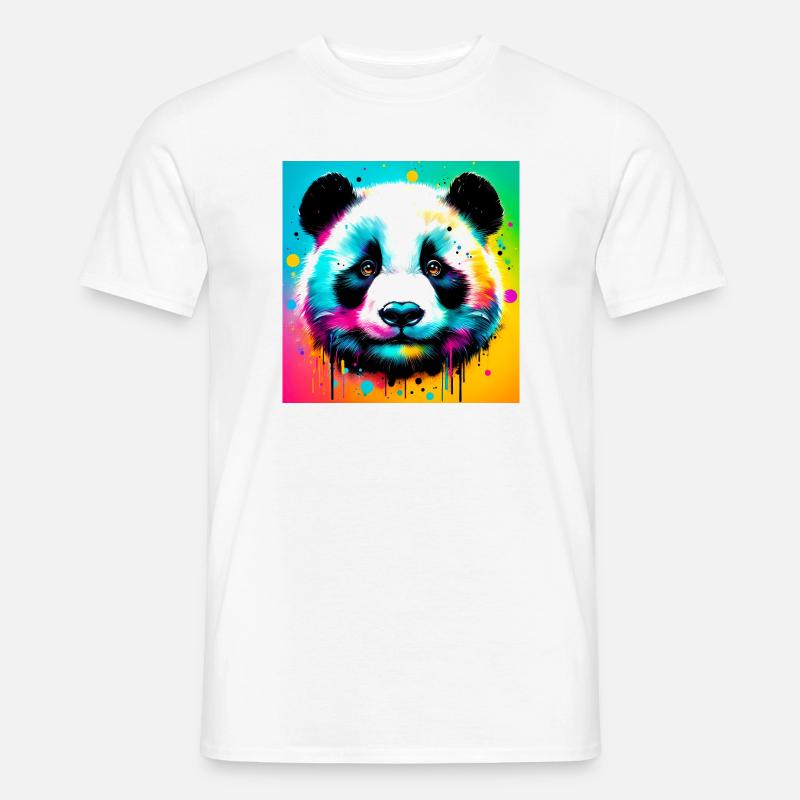 Panda - Männer T-Shirt - Weiß