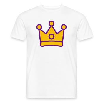 Krone! - Männer T-Shirt - Weiß - Vorne - AI Model Male 178 dark (178cm)