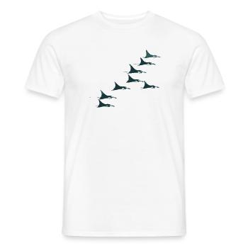 Banc de raies manta – Un monde sous-marin élégant - T-shirt homme - blanc - Devant - AI Model Male 178 dark (178cm)