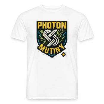 Photon Mutiny - Men's T-Shirt - white - Front - AI Model Male 178 dark (178cm)