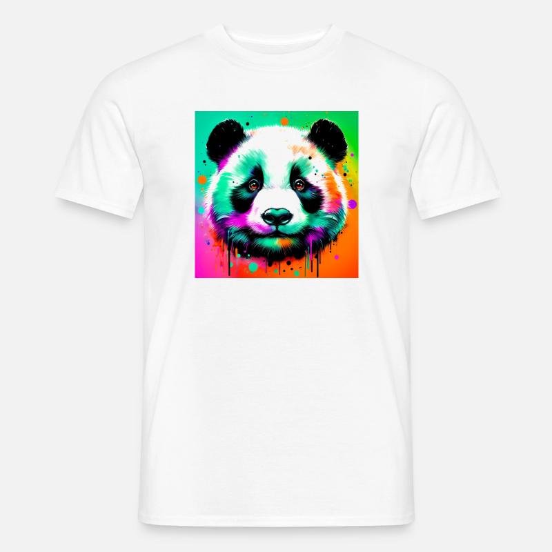Panda - Männer T-Shirt - Weiß