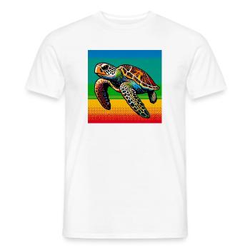 turtle - Men's T-Shirt - white - Front - AI Model Male 178 dark (178cm)