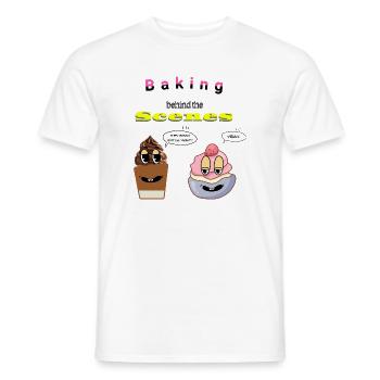 Backen hinter den Kulissen Cartoon Design - Männer T-Shirt - Weiß - Vorne - AI Model Male 178 dark (178cm)