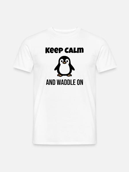 Entzückende Pinguin-Illustration für Bekleidung - Männer T-Shirt - Weiß
