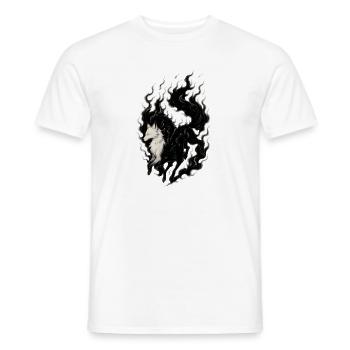 Mythisches Wolf Fusion Ink Design, Yin Yang - Männer T-Shirt - Weiß - Vorne - AI Model Male 178 dark (178cm)