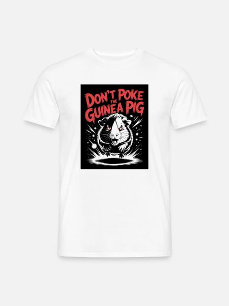 Warnung vor gefährlichem Meerschweinchen - Men's T-Shirt - white