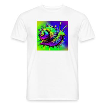 Escargot - T-shirt homme - blanc - Devant - AI Model Male 178 dark (178cm)