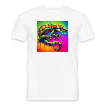 Gecko - Men's T-Shirt - white - Front - AI Model Male 178 dark (178cm)
