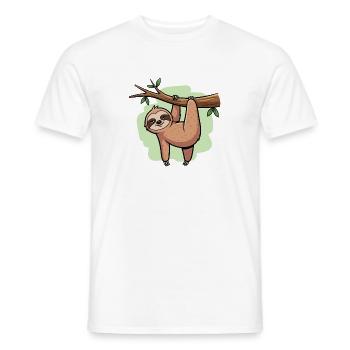 Sloth - Men's T-Shirt - white - Front - AI Model Male 178 dark (178cm)