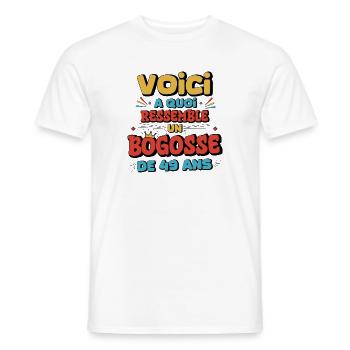 Humorkino Jubiläum 49 Jahre - Männer T-Shirt - Weiß - Vorne - AI Model Male 178 dark (178cm)