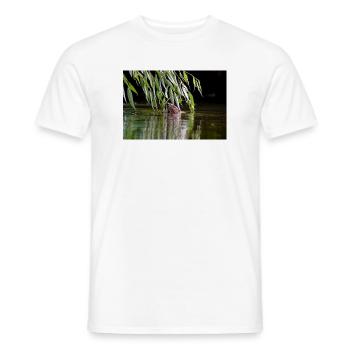 000_0762_DxO - Le castor se nourrissant de branches de saule - T-shirt homme - blanc - Devant - AI Model Male 178 dark (178cm)
