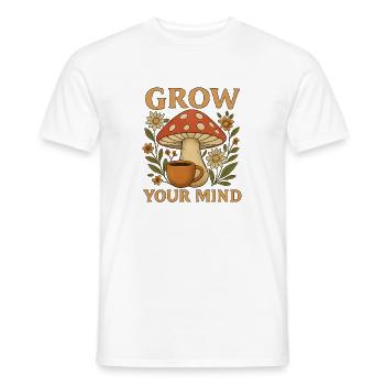 Wachstum Geist Pilz Blumen Design - Männer T-Shirt - Weiß - Vorne - AI Model Male 178 dark (178cm)