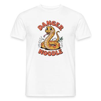 Danger Noodle – Lustiges Schlangen Design - Männer T-Shirt - Weiß - Vorne - AI Model Male 178 dark (178cm)
