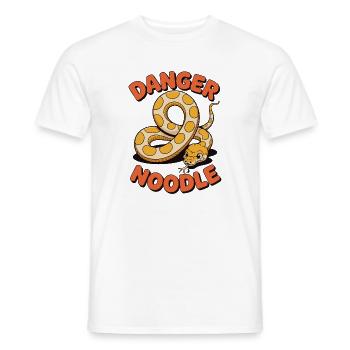 Danger Noodle – Lustiges Schlangen Design - Männer T-Shirt - Weiß - Vorne - AI Model Male 178 dark (178cm)