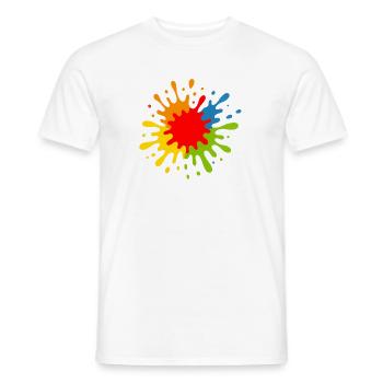 Fröhlicher künstlerischer Spritzer - Männer T-Shirt - Weiß - Vorne - AI Model Male 178 dark (178cm)