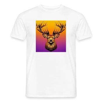 Hirsch - Männer T-Shirt - Weiß - Vorne - AI Model Male 178 dark (178cm)