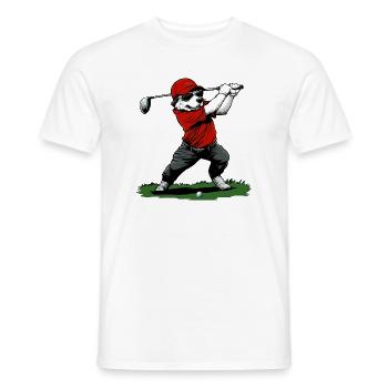 Golf pour chiens - T-shirt homme - blanc - Devant - AI Model Male 178 dark (178cm)