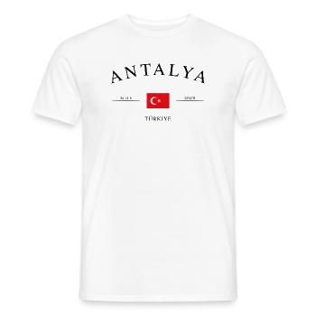 Antalya Turkey – Holiday Souvenir & Gift - Men's T-Shirt - white - Front - AI Model Male 178 dark (178cm)