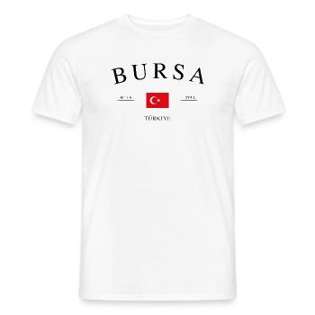 Bursa Türkei – Urlaub Souvenir & Geschenk - Männer T-Shirt - Weiß - Vorne - AI Model Male 178 dark (178cm)