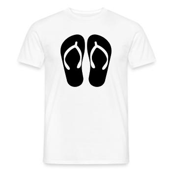 Flip-Flops - Männer T-Shirt - Weiß - Vorne - AI Model Male 178 dark (178cm)