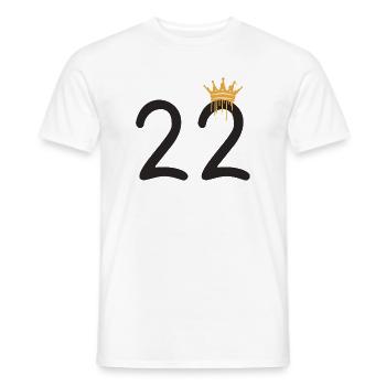 22 - Men's T-Shirt - white - Front - AI Model Male 178 dark (178cm)