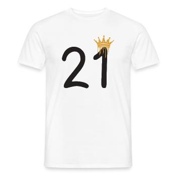 21 - T-shirt homme - blanc - Devant - AI Model Male 178 dark (178cm)