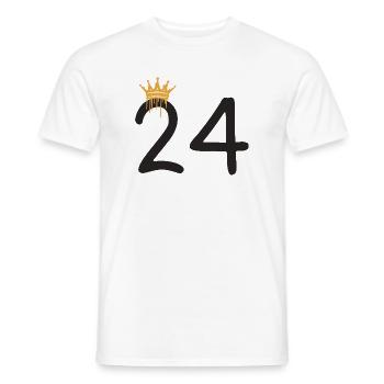 24 - T-shirt homme - blanc - Devant - AI Model Male 178 dark (178cm)
