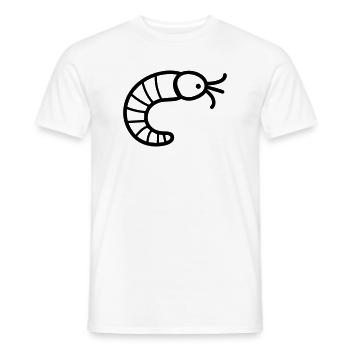 earthworm - Men's T-Shirt - white - Front - AI Model Male 178 dark (178cm)