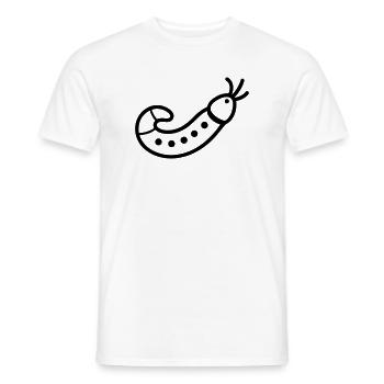 earthworm - Men's T-Shirt - white - Front - AI Model Male 178 dark (178cm)