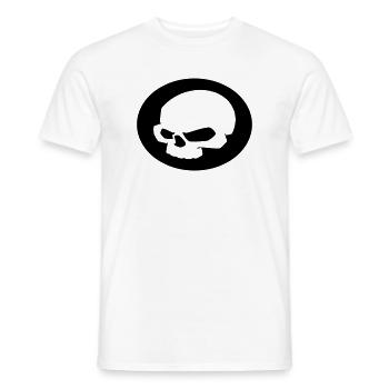 Skull - Men's T-Shirt - white - Front - AI Model Male 178 dark (178cm)