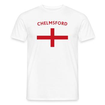 Chelsford Flagge Emblem Design - Männer T-Shirt - Weiß - Vorne - AI Model Male 178 dark (178cm)