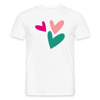 HEART. DAD. MOM. NOEL. CHRISTMAS. Bachelorette party. BEBE. CHILD. - Men's T-Shirt - white - Front - AI Model Male 178 dark (178cm)