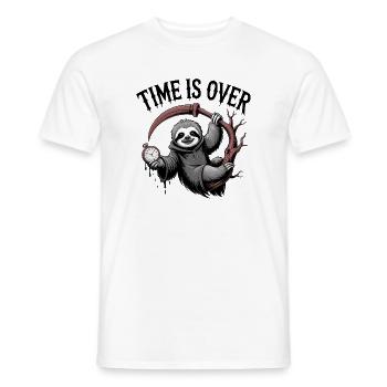 Sloth Grim Reaper Time - Men's T-Shirt - white - Front - AI Model Male 178 dark (178cm)