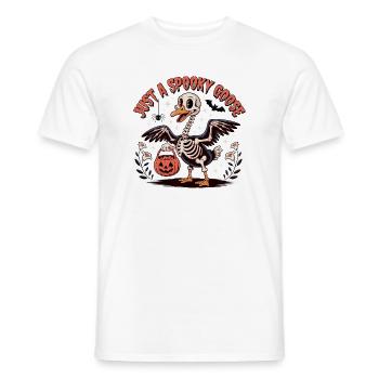 Juste une oie effrayante Oie idiote d’Halloween - T-shirt homme - blanc - Devant - AI Model Male 178 dark (178cm)