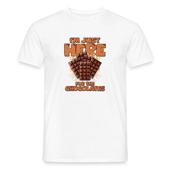 Schokoladenliebhaber Spruch - Männer T-Shirt - Weiß - Vorne - AI Model Male 178 dark (178cm)