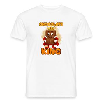 Schokoladen-König mit Krone - Männer T-Shirt - Weiß - Vorne - AI Model Male 178 dark (178cm)