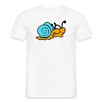 2 Snail Shell Snails Team In Love Friends - Men's T-Shirt - white - Front - AI Model Male 178 dark (178cm)