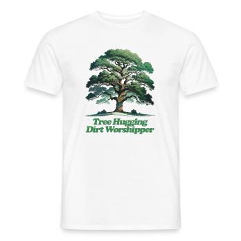 Baumumarmender Dreckflüsterer T-Shirt Design - Männer T-Shirt - Weiß - Vorne - AI Model Male 178 dark (178cm)