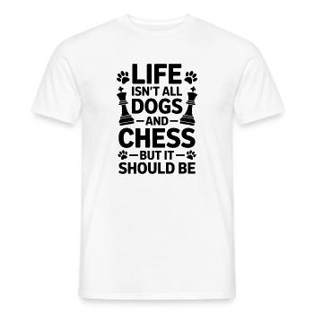 Schach Spruch Schachspieler Hunde Schach Geschenk - Männer T-Shirt - Weiß - Vorne - AI Model Male 178 dark (178cm)