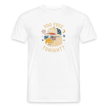 Du bist heute Abend frei, Adler, 4. Juli - Männer T-Shirt - Weiß - Vorne - AI Model Male 178 dark (178cm)