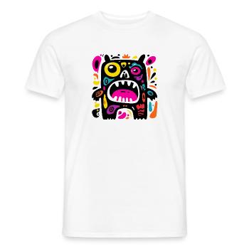 Design Coloré Monstre Expressif - T-shirt homme - blanc - Devant - AI Model Male 178 dark (178cm)
