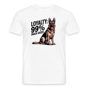 German Shepherd Dog Art - Men's T-Shirt - white - Front - AI Model Male 178 dark (178cm)