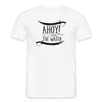 Pirate-Themed Design Featuring Swords and a Nautic - Men's T-Shirt - white - Front - AI Model Male 178 dark (178cm)