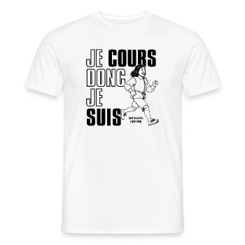 Je cours donc je suis  - T-shirt homme - blanc - Devant - AI Model Male 178 dark (178cm)