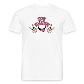 Verspieltes positives Vibes-Typografie-Design - Männer T-Shirt - Weiß - Vorne - AI Model Male 178 dark (178cm)