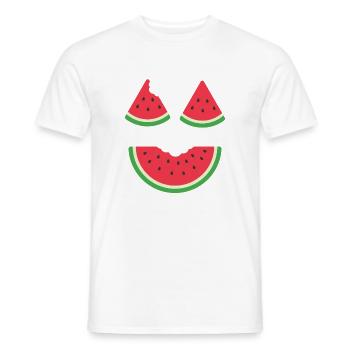 Melon Costume Carnival Watermelon - Men's T-Shirt - white - Front - AI Model Male 178 dark (178cm)