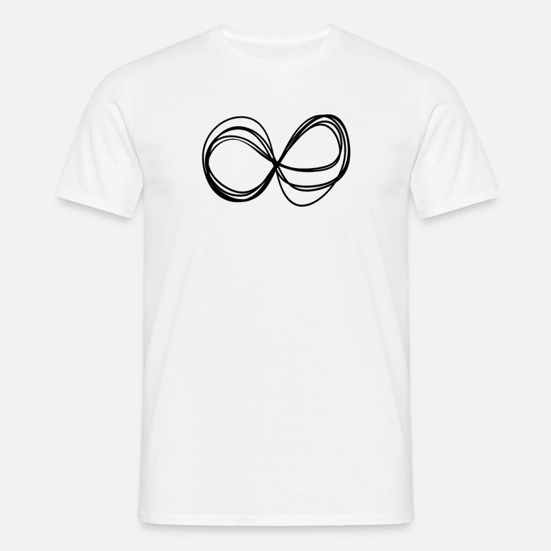 Abstracte never ending Infinity always different - Men's T-Shirt - white
